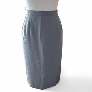Silk Gray/Blue Pencil Skirt